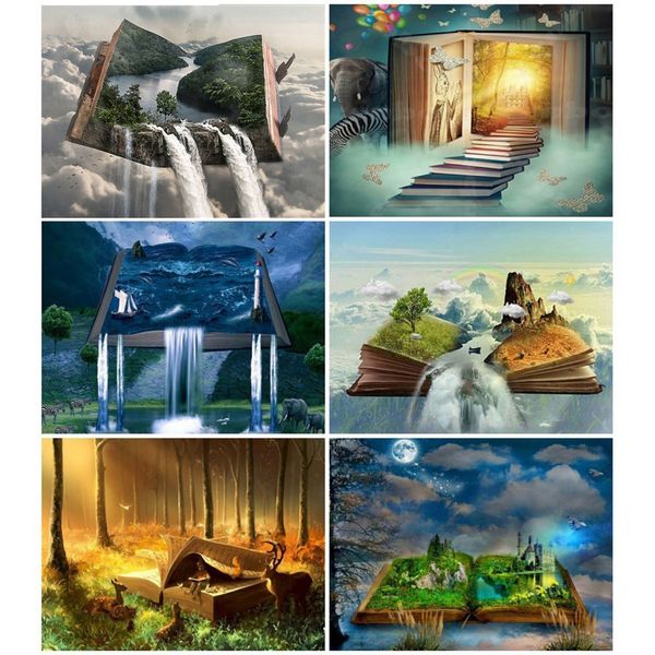 

diamond painting cartoon creative book full square diamond embroidery 5d diy picture rhinestone mosaic decor home gift