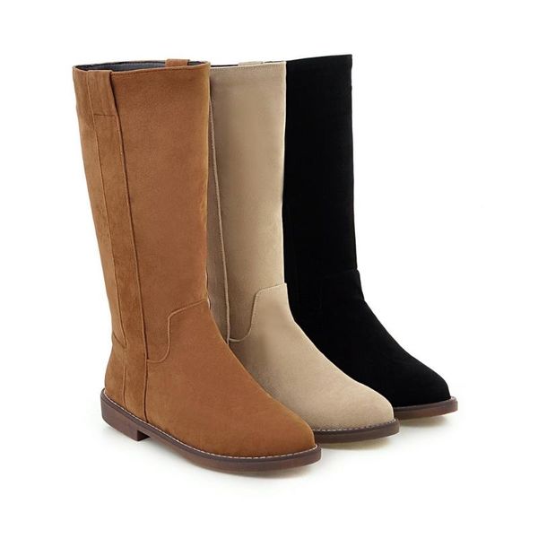 

pqecfs большого размера 31-44 высокого качества весны осень зима женщины твердые сапоги 3 цвета, Black