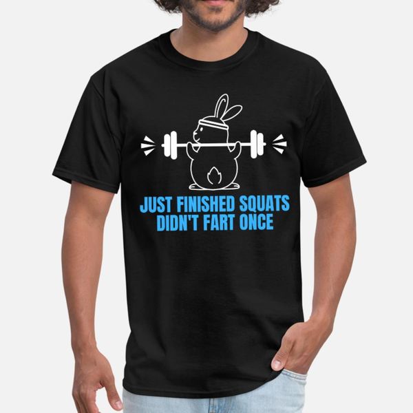

funny bunny just finished squats workout gym wear t shirt men designer 100% cotton size s-3xl kawaii famous funny spring autumn shirt