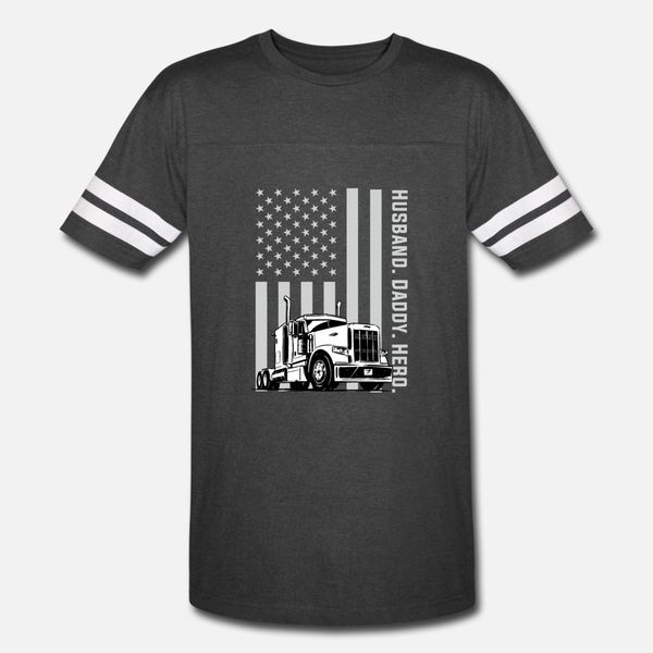 

trucker dad truck driver american flag fathers day t shirt men designing short sleeve plus size 3xl fit interesting building spring shirt