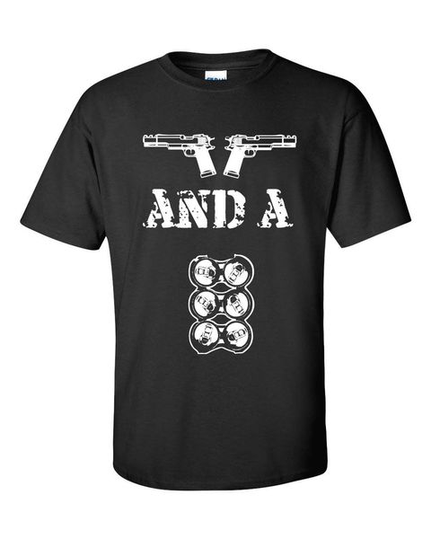 

brand new 2019 летняя мужская короткие 2 орудия и 6 pack gun control второй поправки фитнес огнестрельное оружие, мужская футболка cute футб