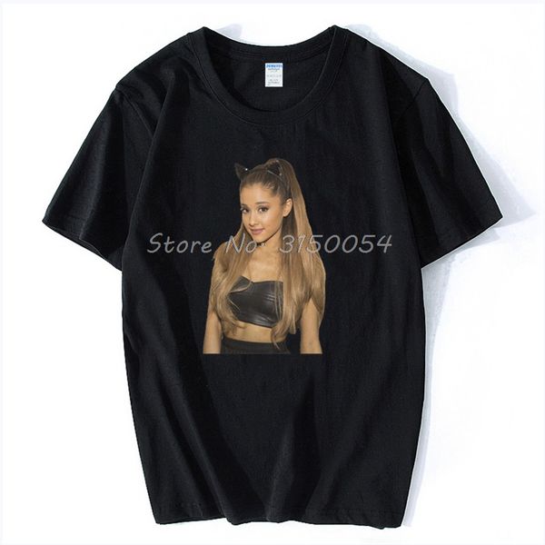 

ariana grande bella+canvas fashion t-shirt men cotton o-neck tshirt hip hop tees harajuku