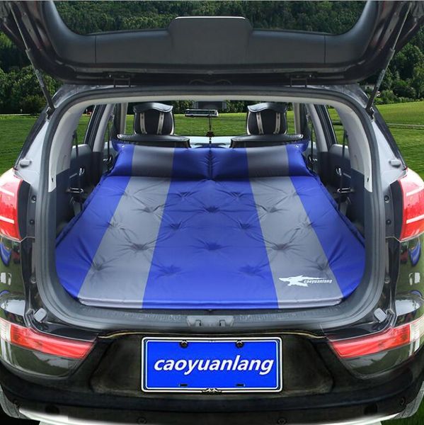 

suv car inflatable mattress - seat travel bed air mattress with air pump outdoor camping moisture-proof pad