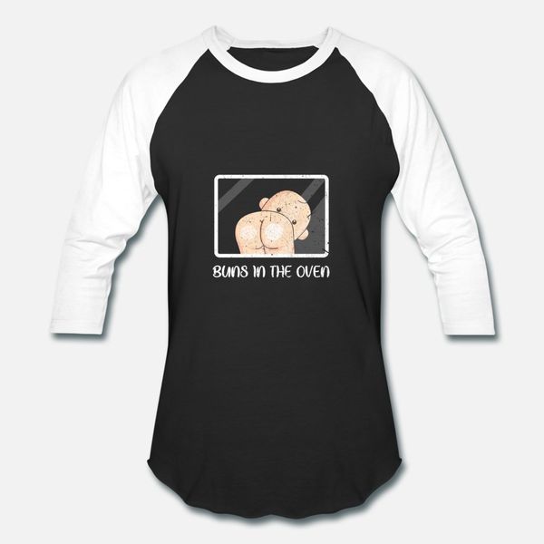 

buns in the oven pregnancy announcement t shirt men customized cotton round collar clothing loose fashion spring leisure shirt