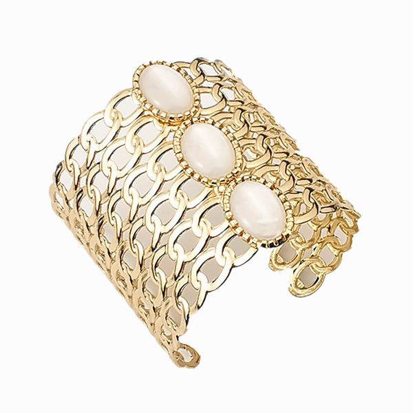 

open hand ornament geometric opal female bracelet openwork bracelet girl gift, Black