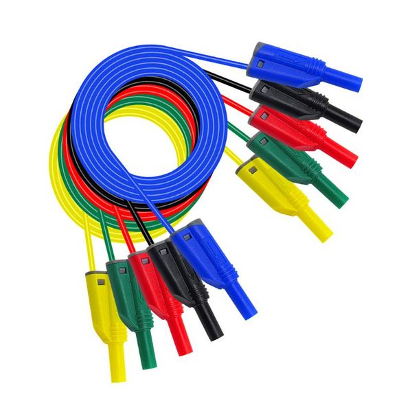 

10pcs banana plug to banana - multimeter test cable leads/ testing probe - 100cm length, colorful