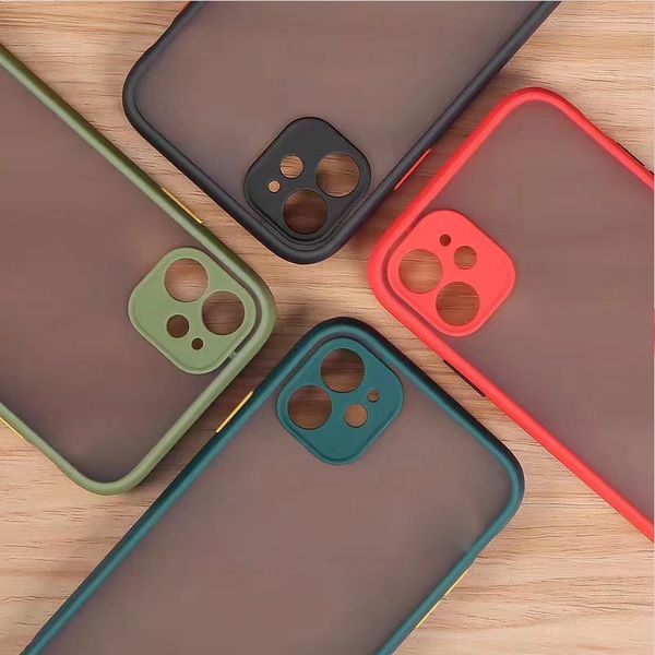 

2020 selling mobile accessories skin feeling case for iphone matte texture phone cover pc+tpu frosted phone case 8 color