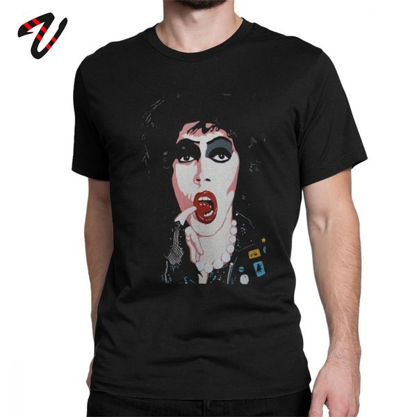 

хлопок мужчины t- рубашки футболки the rocky horror picture show poster casual men tee рубашки рубашка вокруг шеи рубашки 6xl