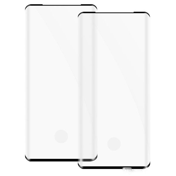 

fingerprint unlock 3d curved tempered glass screen protector for samsung galaxy s20 plus s20 ultra edge glue 300pcs/lot