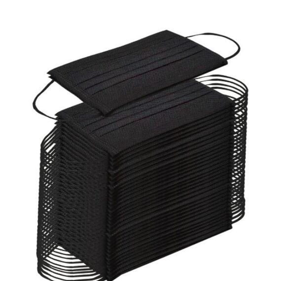 

layer home 3 disposable facemask cotton black safety use face mouth protective dust elastic for earloop anti masks mask e2008 siaqi