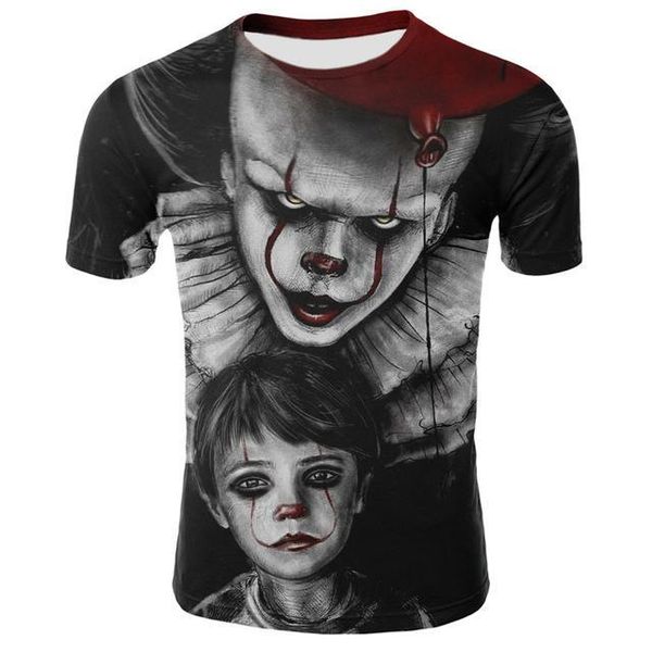

horror movie it penny wise clown joker cool man 3d print shirts funny hentai funny men clothing
