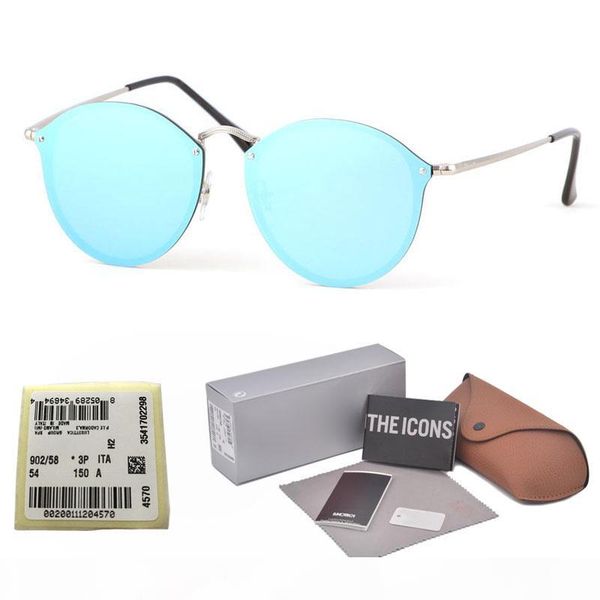 

sunglasses women brand designer round sun glasses men alloy frame ladies eyewear female with retail case and label, White;black