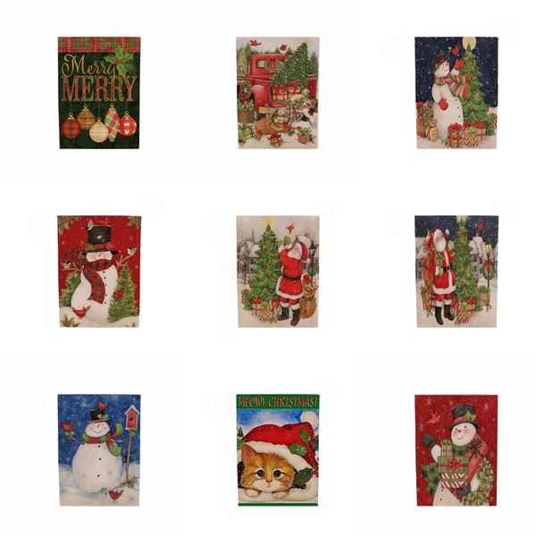 

christmas garden flags outdoor hanging polyester xmas santa garden flags christmas decorations xmas party house decoration#147