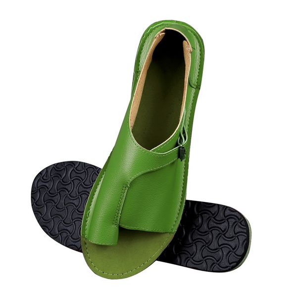 

fashion 2020 women shoes soft genuine leather women sandals female flat sandals casual summer beach shoes female buckle, Black