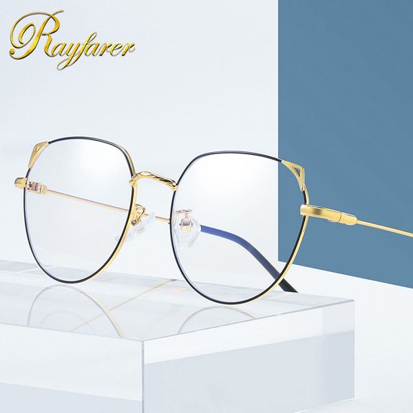 

women anti-blue glasses 2pcs a lot black gold silver rfg1919n, White;black