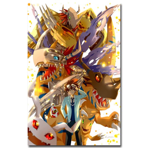 

digimon adventure tri аним шелк печати плакаты 12х18 24x36inch yagamitaichi агумоной картина для гостиной декор подарки 018