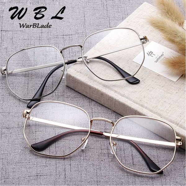 

warblade women irregular square glasses frame men female round spectacle glasses eyeglasses eyewear for women men 2020, Black