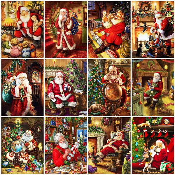 

evershine 5d diy diamond painting santa claus full square diamond embroidery cartoon cross stitch mosaic home decor gift