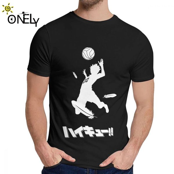 

round neck haikyuu hinata spike t shirt 2019 new male comfortable t shirt sale