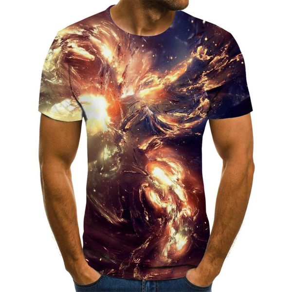 

starry sky summer 3dt-shirts 3d print shirts anime comics graphic men clothing