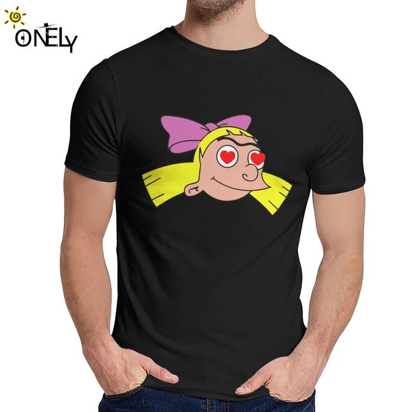 

summer man helga pataki t shirt hey arnold 90s cartoon football head tee soft 2019 round collar cartoon design la camiseta