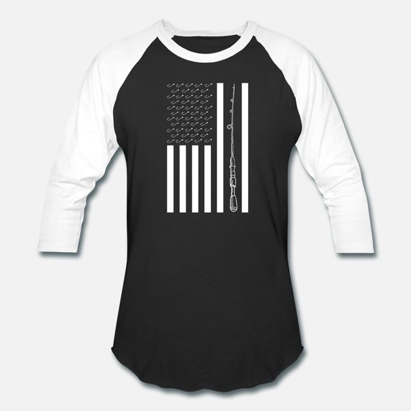 

patriotic fishing pole american flag fishing gift t shirt men customize short sleeve crew neck novelty anti-wrinkle humor spring formal