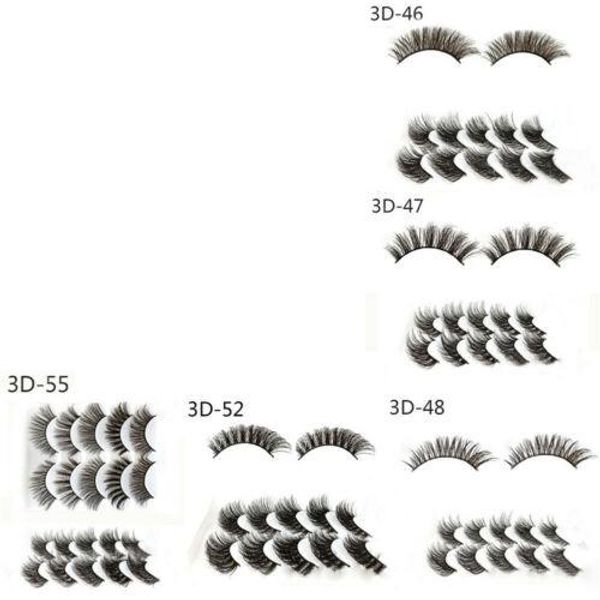 

5pairs 3d mink eyelashes long natural eye lashes extension false fake thick mixed individual makeup tools beauty lashes newest