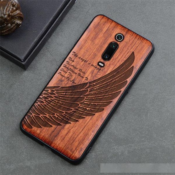 

new for slim wood back cover tpu bumper case on mi 9t xiaomi redmi k20 pro phone cases