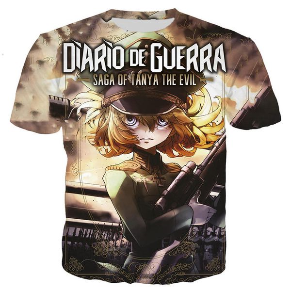 

youjo senki saga of tanya the evil 3d print shirts horror comics funny men clothing