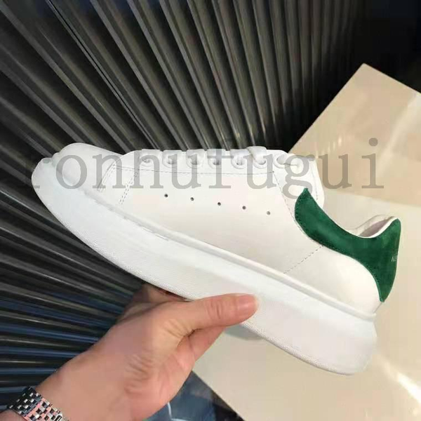 

chaussure with alexander box mcqueens casual shoes solid colors flat reflective men women sneakers party platform velvet train xykf#, Black