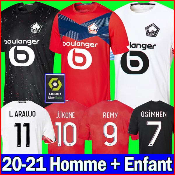 

LOSC Lille New 2020 2021 soccer jersey REMY FONTE BAMBA YAZICI maillot de foot 20 21 maillot losc maillots de football Shirt Men Kids kit