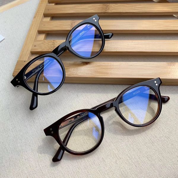 

korean brand design acetate glasses frame optical eyeglasses for men women oculos de grau, Black