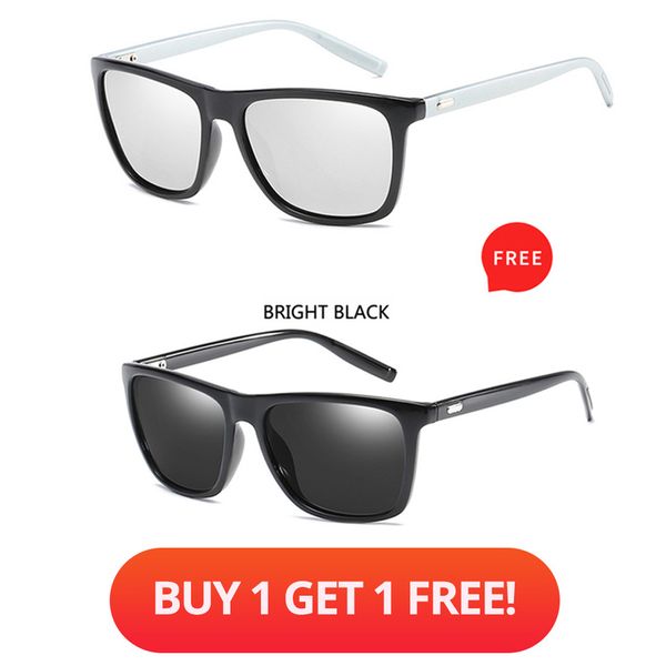 

buy 1 get 1 2020 polaroid sunglasses square vintage sun glasses sunglasses polarized retro, White;black