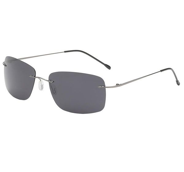 

titanium polarized sunglasses men women ultralight rimless brand designer sun shades driving outdoor uv protection goggle001, White;black