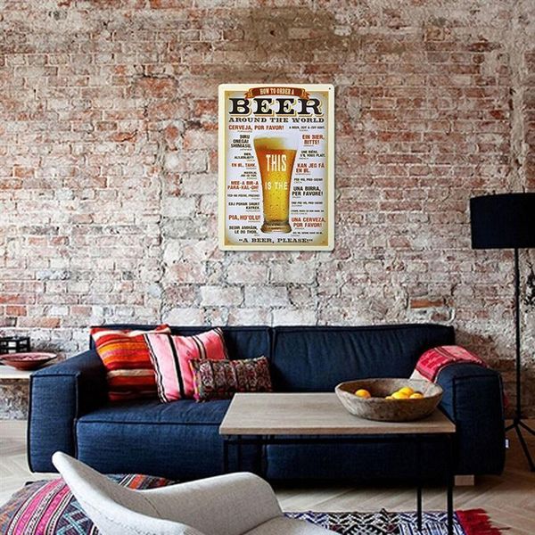 

art decorative whiskey beer bar tin for brand home signs wall painting retro plaque pub metal poster uzjft homes2011