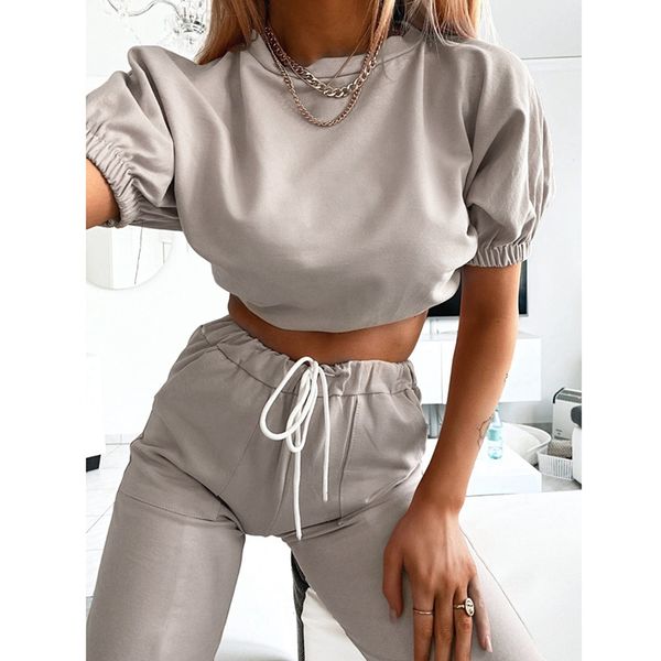 

women casual pants t shirt+harem pants suit female 2 pcs outfits streetwear fitness tracksuit two piece set sweatsuit, White;black