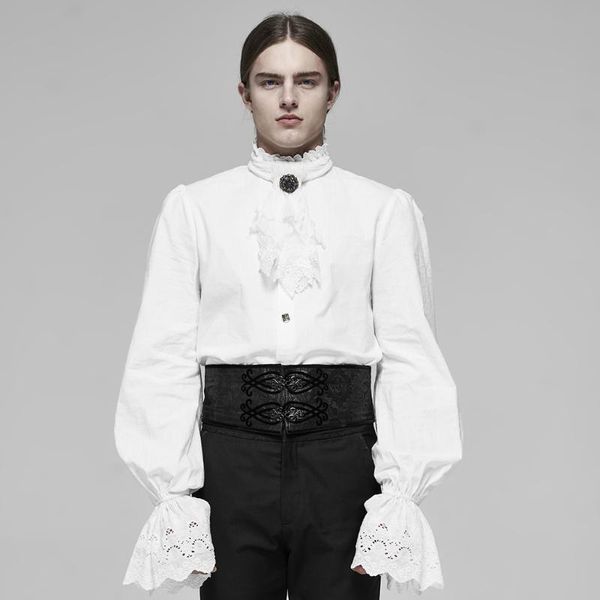 

punk rave men's gothic jacquard wast girdle vintage gorgeous dark metal pattern slim fit party evening costume corset, Black;brown