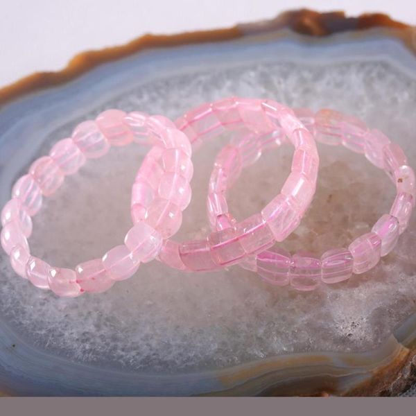 

bangle natural stone gem pink crystal bead stretch bracelet for women girls jewelry gift 8"1pcs h012-014, Black