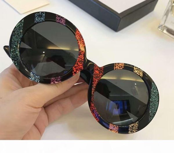 

striped black yellow 0319s oval sunglasses 52mm 0319 designer sunglasses fashion sun glass eeywear outdoor new with box, White;black