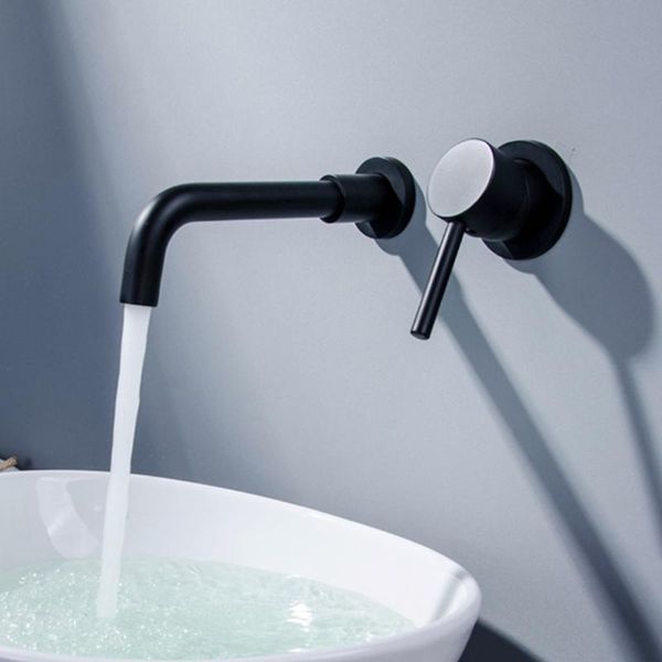 

wall mounted brass basin faucet single handle mixer tap cold bathroom faucet sink water tap bath mablack silver set