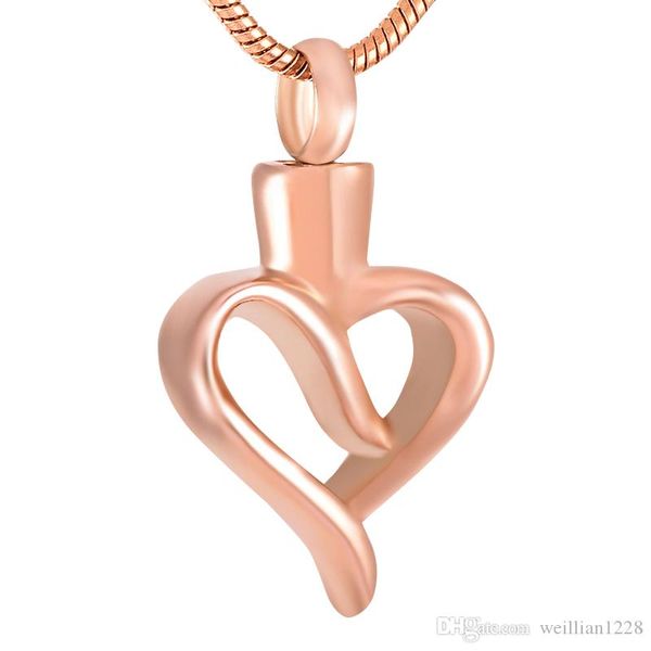

h9099 never fade 316l stainless steel heart memorial urn jewellery rose gold color keepsake cremation necklace price, Silver