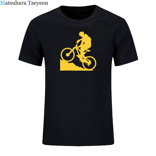 

on a bicycle mountain design summer men short sleeve t-shirt print man cotton t shirt casual t shirt brand