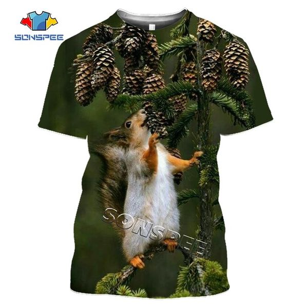 

animal squirrel summer homme 3d print shirts hippie comics horror men clothing