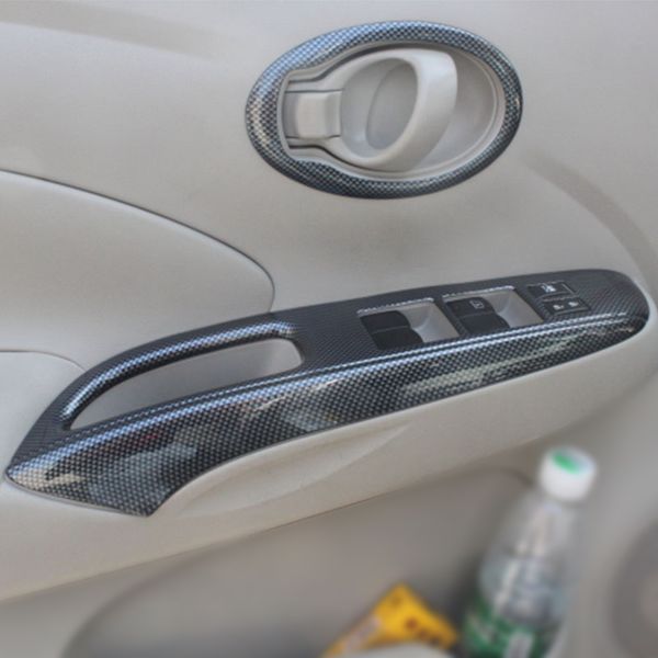 

carbon fibre imitation wood window door handle air outlet decorated frame for sunny 2011 12 13 14 15 16 caa340