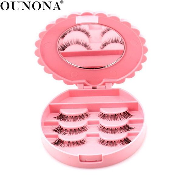 

case organizer box mirror cosmetic holder storage ounona eyelash makeup flower ialmv home2001