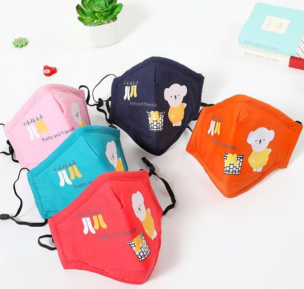 

washable smog pm2.5 cover face dust breathable pollen kids cloth cotton mask bacterial anti colorful home2001 lyeur