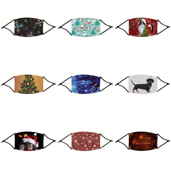 

all in stock pm2.5 reusable anti dust face mouth christmas mask, outdoor wearing protective christmas mask with valve#58433, Black