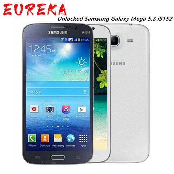 Recondicionado Original Samsung Galaxy Mega i9152 5,8 polegadas Dual Core 1,5 GB + 8 GB Memória Desbloqueada Telefone Android DHL