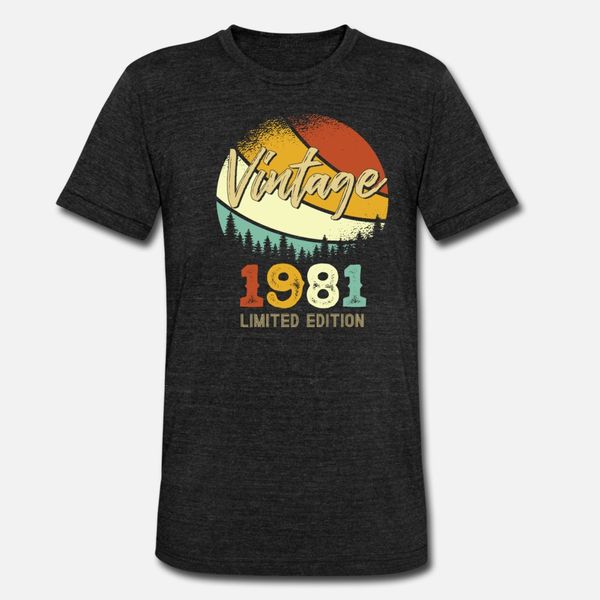 

vintage 1981 limited тенниска мужчин печать с коротким рукавом плюс размер 3xl оригинальный fit смешной весна осень письмо рубашку