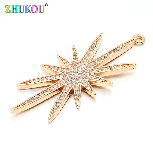 

21*53mm luxury fashion inlaid cubic zirconia copper star charms pendants diy jewelry bracelet necklace making, model: vd68, Bronze;silver